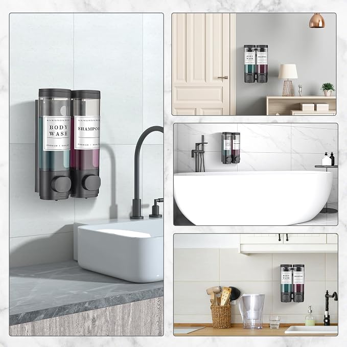 Shower Soap Dispenser Wall Mounted No Drill Shampoo Dispenser - Image 7