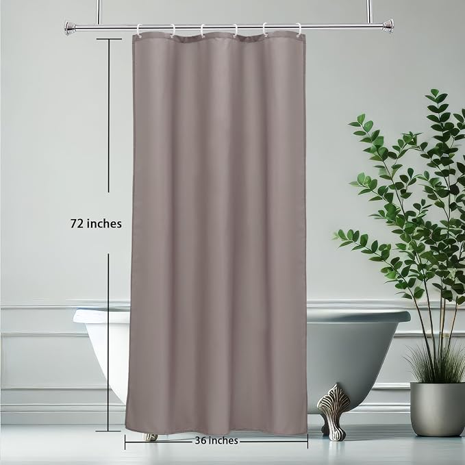 AooHome Stall Size 36x72 Inch Shower Curtain Liner, Half Size Solid Shower - Image 8