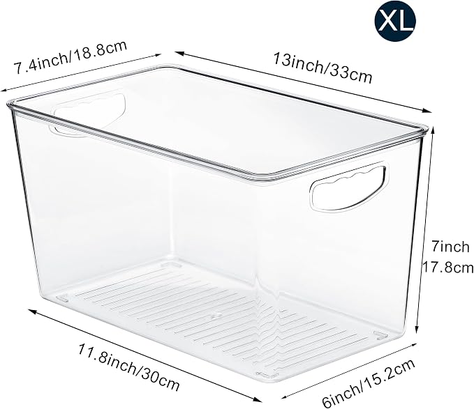 theaoo Clear Storage Bins with Lids Stackable - Image 2