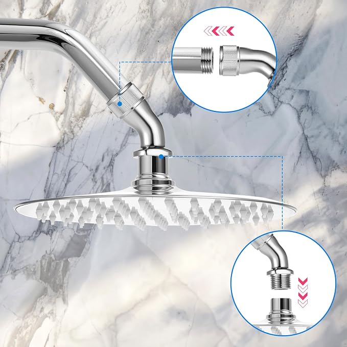 Shower Elbow Adapter for Shower Head, All Metal Handheld Showers Head Elbow - Image 5