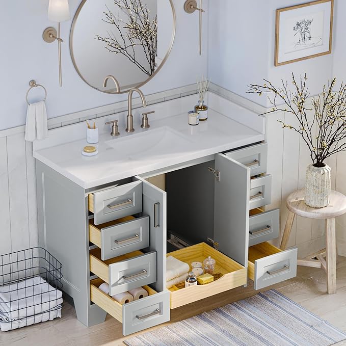 ARIEL 49" Grey Bathroom Vanity - Image 3
