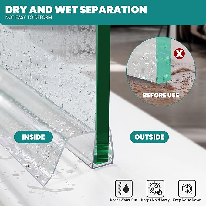 Bathroom Shower Glass Door Bottom Seal Strip - Image 4