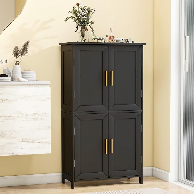 Bathroom Storage Floor Cabinet Freestanding Organizer by Unknown