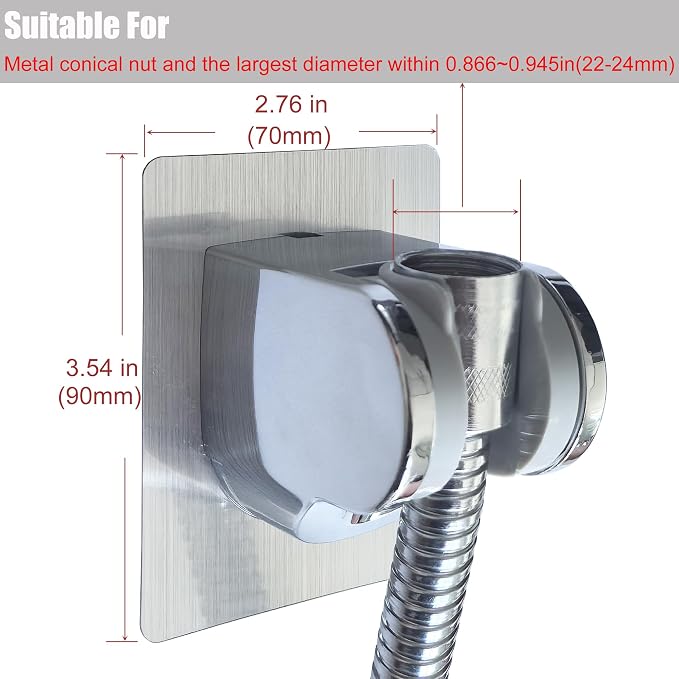 Strong Adhesive and Waterproof Shower Head Holder, Adjustable Handheld Shower - Image 7