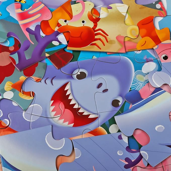 Jumbo Floor Puzzle for Kids Underwater Jigsaw Large Puzzles 48 Piece for - Image 4