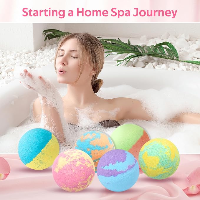 18PCS Bubble Bath Bombs Gift Set, Natural Handmade Bathbombs, Moisturizing - Image 3