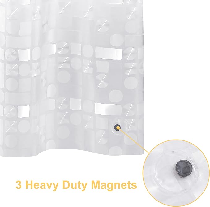 NTBAY EVA Semi-Transparent Clear Shower Curtain - Image 7