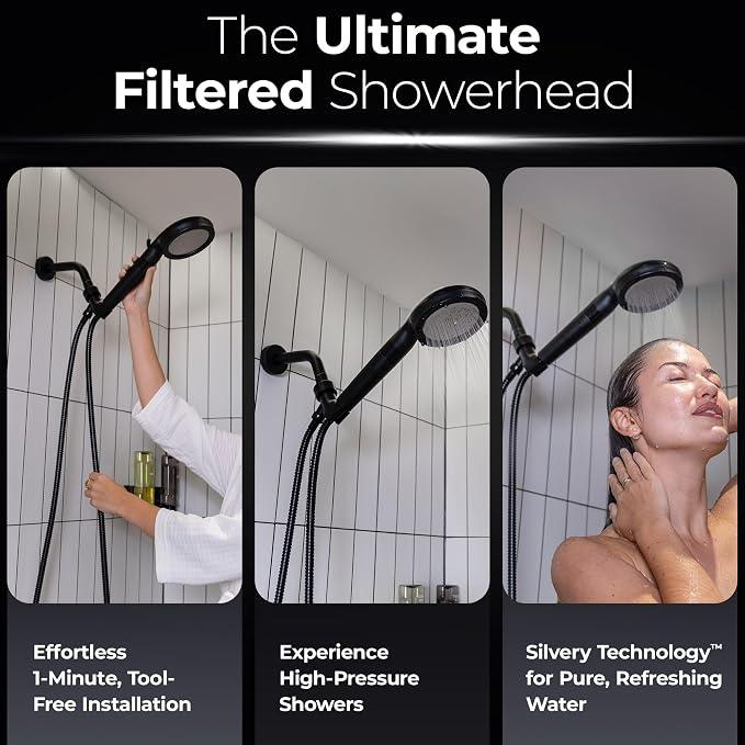Silvery High Pressure Filtered Shower Head - Image 4