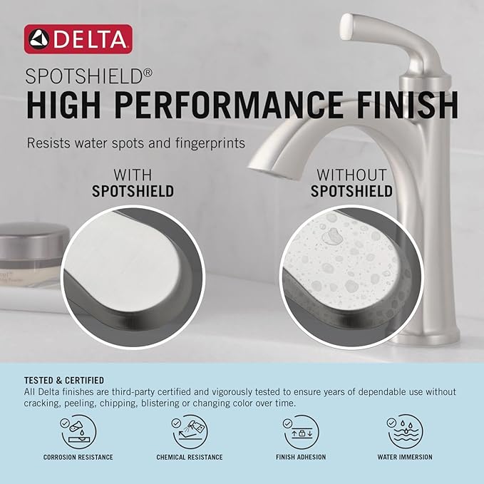 Delta Arvo Centerset Brushed Nickel Bathroom Faucet - Image 5