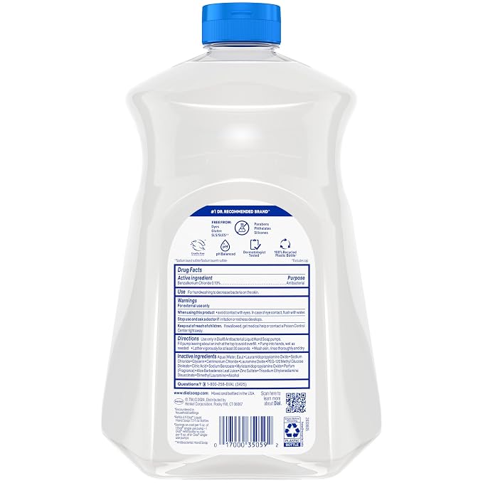 Dial Antibacterial Defense Liquid Hand Soap + Aloe, Aloe Scent, 52 Fl Oz Hand - Image 7