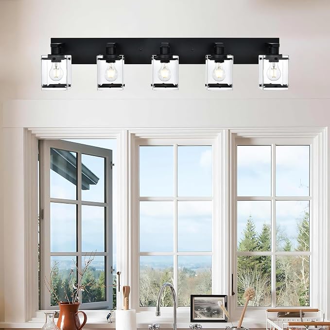 5-Light Modern Vanity Lighting, E26 Bulb Base - Image 4