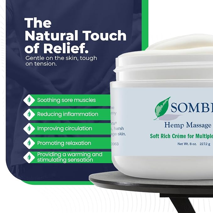 Sombra Hemp Massage Crème – Soothes Sore Muscles - Image 3