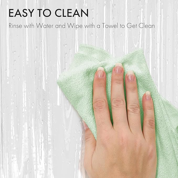 AmazerBath Shower Curtain Liner 2 Pack, 72 x 84 Inches PEVA Plastic Shower Liner - Image 5