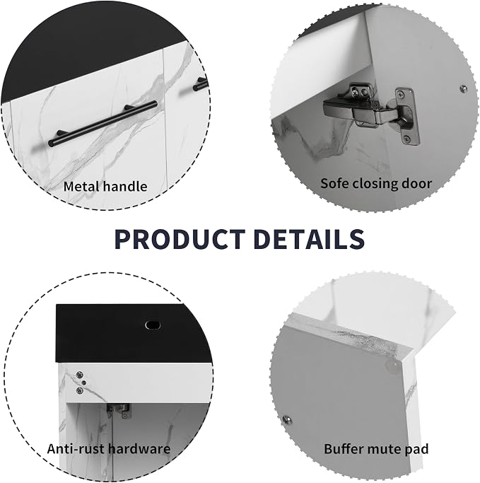 60” Wall Mounted Bathroom Vanity, Bathroom Cabinet - Image 5