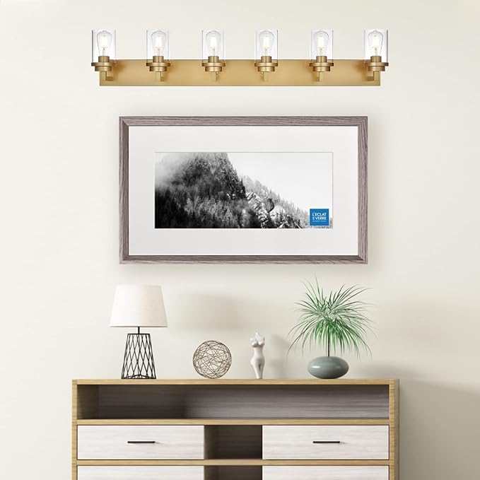 MELUCEE 6-Light Vanity Lights for Bathroom 45.3 Inches Length, Modern Bathroom - Image 8