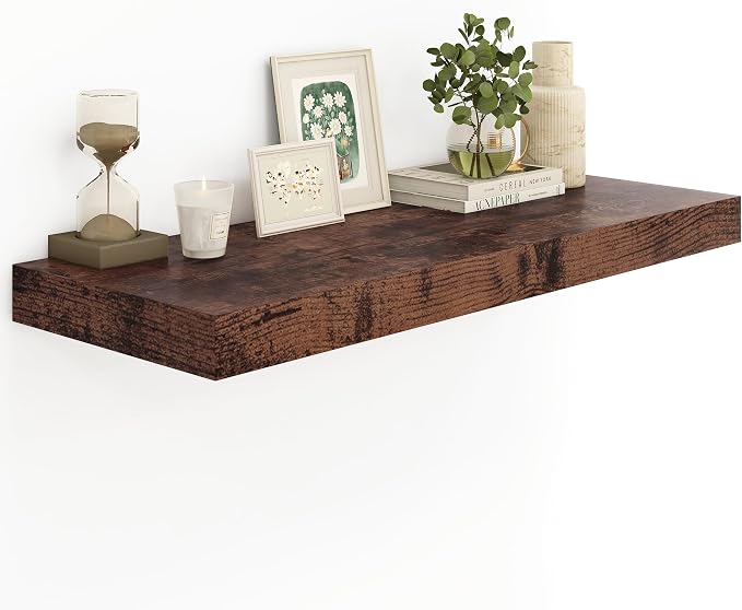 Heimlove Rustic Brown Bathroom Shelves Floating Shelves by Heimlove