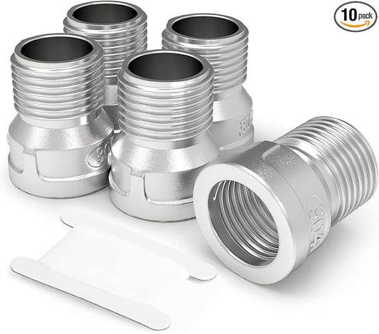 TAISHER 10PCS 304 Stainless Steel Pipe Fitting, 1/2" Male NPTx 1/2" Female NPT by TAISHER