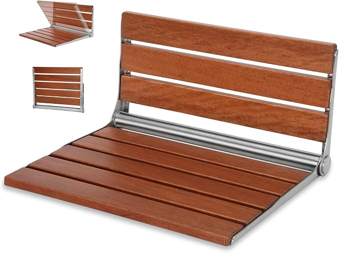 20" Premium Folding Shower Seat Wall Mounted by Bootuuisadedicatedservice