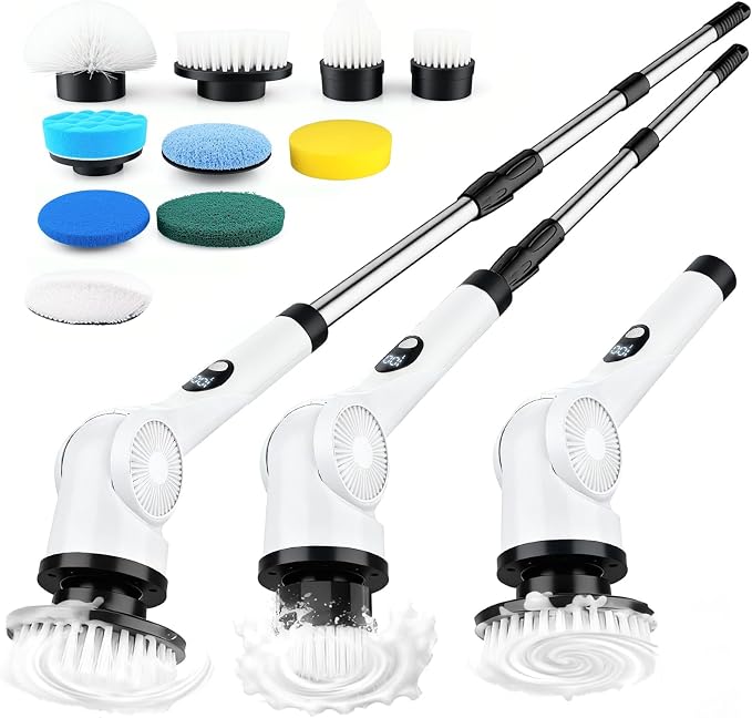 Electric Spin Scrubber, 3-Speed Cordless Shower Scrubber by Unknown