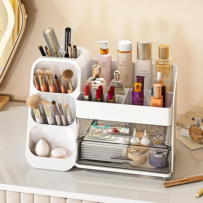 Makeup Organizer with Drawers for Vanity, Spacious Cosmetic Display Case - Image 8