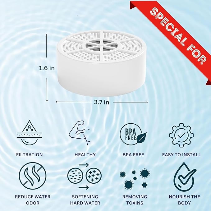 Vxcellent Bath Water Filter Cartridge.Bathtub Filter Replacement, Filter - Image 6