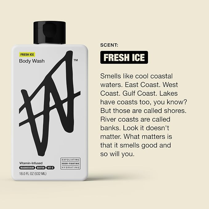 W By Jake Paul Body Wash for Men, Exfoliating Shower Gel - Image 5