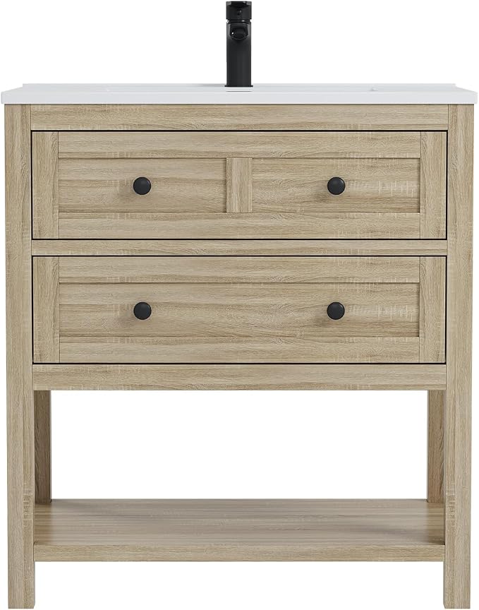 30 "Bathroom Vanity with Sink, Modern Bathroom Single Sink Vanity, Bathroom - Image 9