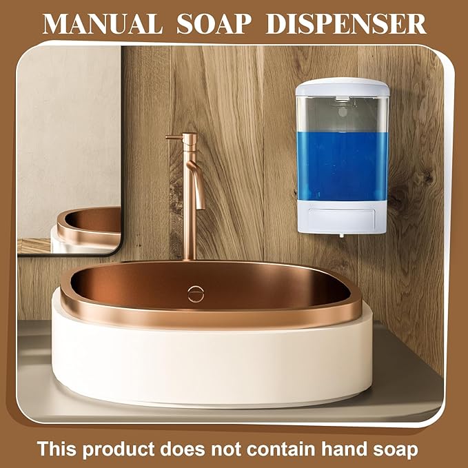 Hushee 2 Pcs Commercial Soap Dispenser Wall Mounted Manual Soap Dispenser - Image 6