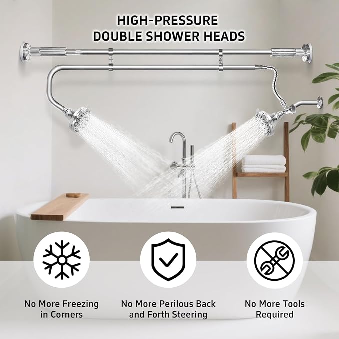 Tandem Shower Heads, Double Shower Head - Image 5