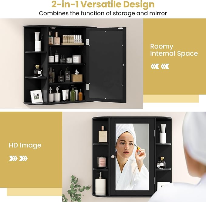 RELAX4LIFE Bathroom Wall Cabinet - Image 5