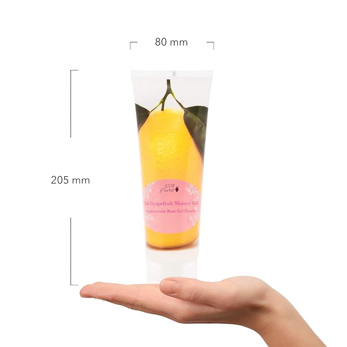 100% PURE Pink Grapefruit Shower Gel Natural Foaming & Hydrating Body Wash - Image 9