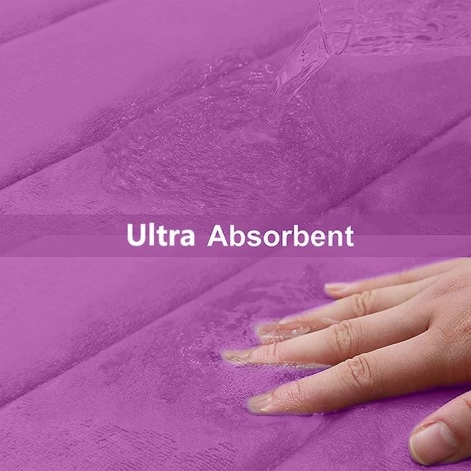 Buganda Memory Foam Bath Mat, Ultra Soft and Non-Slip Bathroom Rugs, Water - Image 4