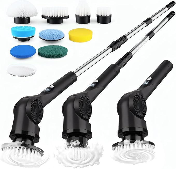 Electric Spin Scrubber, 3-Speed Cordless Shower Scrubber by Unknown