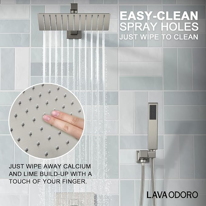 Lava Odoro Modern 2-Setting Square Shower System - Image 3