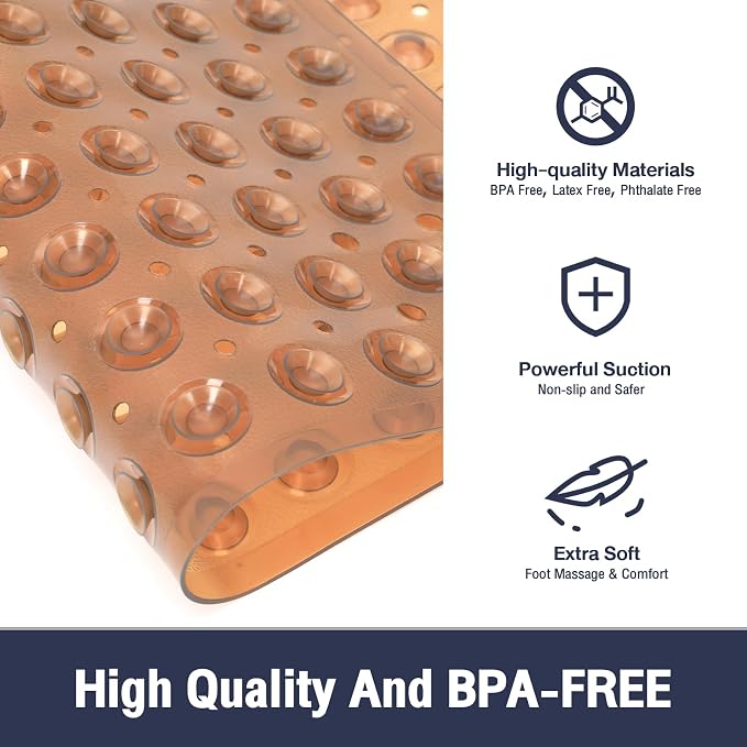 Square Shower Bathtub Mat Non Slip - Image 2