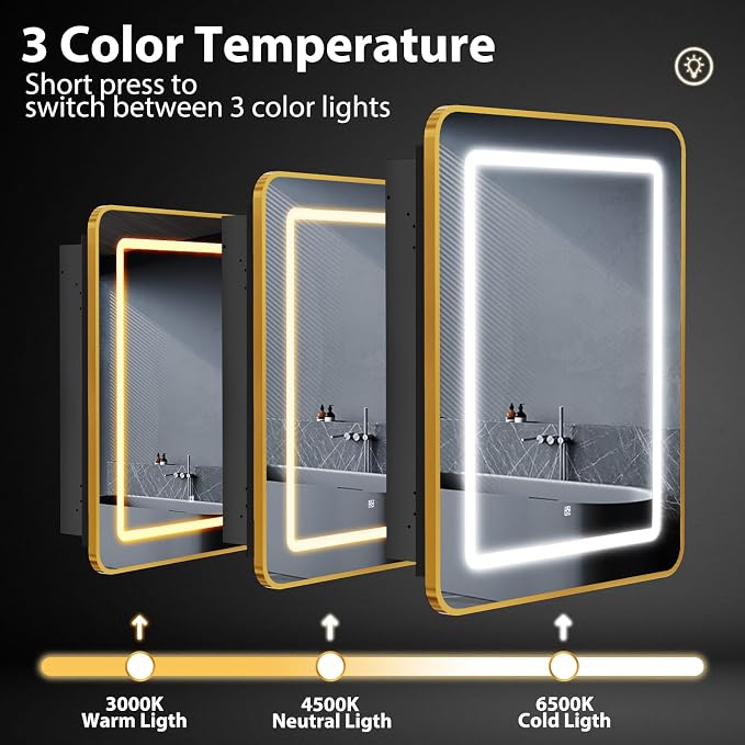 ROOMTEC Lighted Medicine Cabinet - Image 5