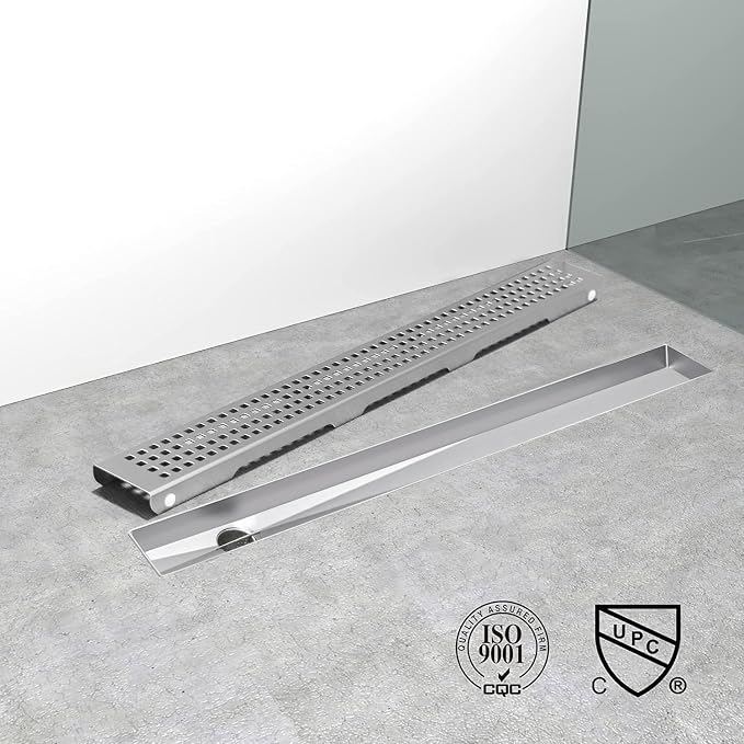 Offset Linear Shower Drain, Shower Drain 32 inch - Image 4