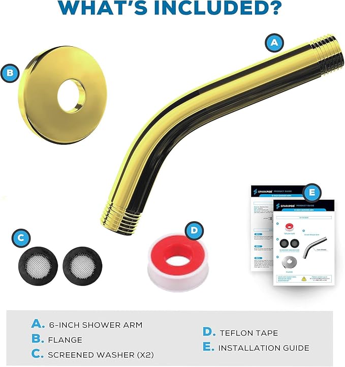 SparkPod 6 Inch Shower Arm - Image 3