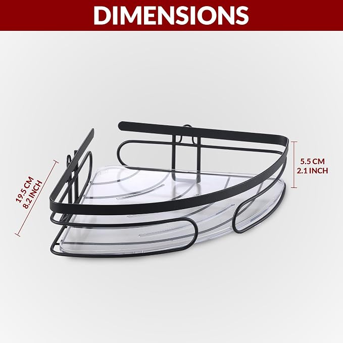 2-Pack Corner Shower Caddy – Rust-Resistant Wall-Mounted Bathroom Organizer - Image 2