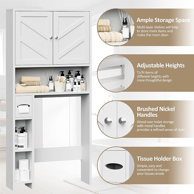 Meilocar Over Toilet Storage Cabinet - Image 6
