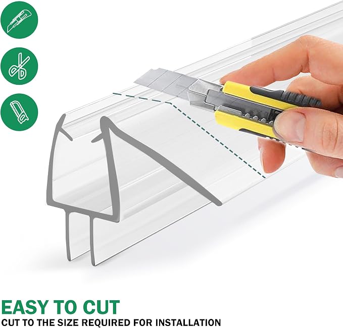 Shower Door Bottom Seal with Sweep 2Pack, to Stop Water Leaking - Image 5