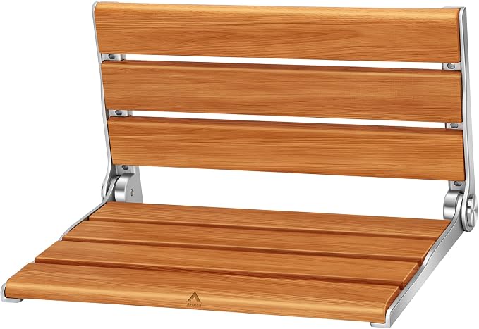 Wall Mounted Shower Seat - 16IN Fold Down Shower Seat by Aowoil