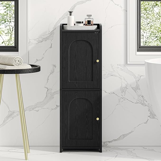 Bathroom Storage Cabinet, Small Corner Floor Cabinet by Hzuaneri