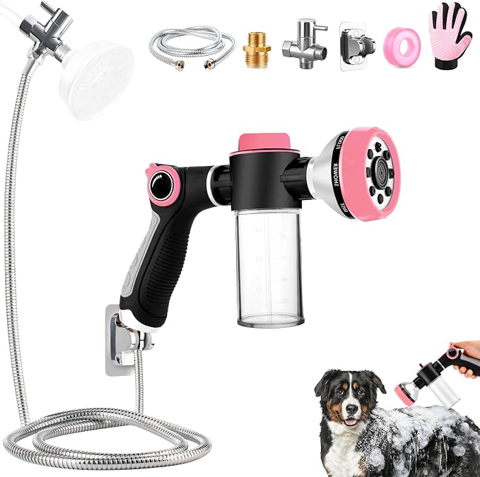 Dog Shower Attachment for Bathroom & Bathtub by KSSZZCO