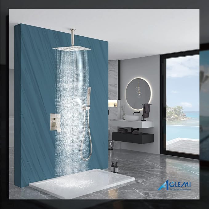 Aolemi Ceiling Mount Shower System Rain Shower Head - Image 7