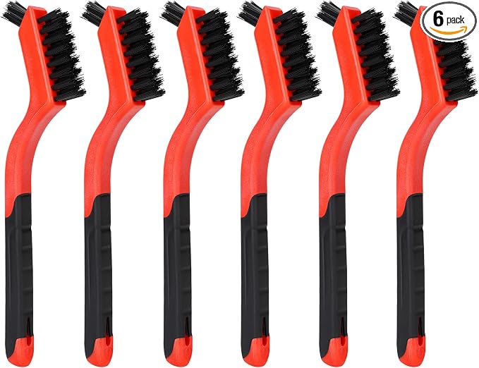 6pcs Nylon Brushes for Cleaning, Small Cleaning Brushes for Tight Spaces by KAROSOM