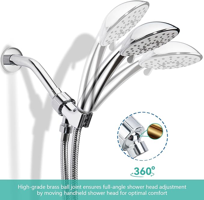Adjustable Handheld Shower Head Holder, Universal Shower Hose and Shower Arm - Image 3