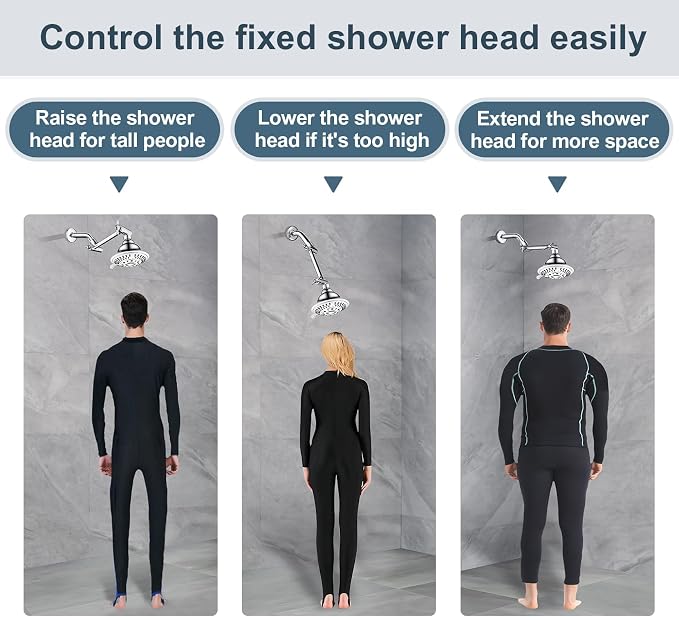 BRIGHT SHOWERS Brass Shower Arm Extender - Image 4