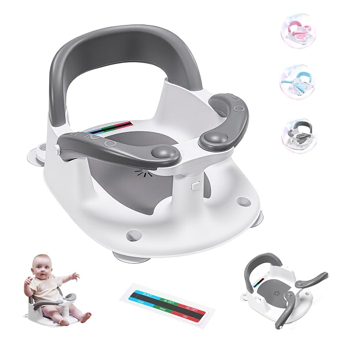 Baby Bath seat for Babies 6 Months & up, 360° Stable Toddler Bath Chair by WddbbBabyBathSeatStress-freebondingtimewithyourbaby