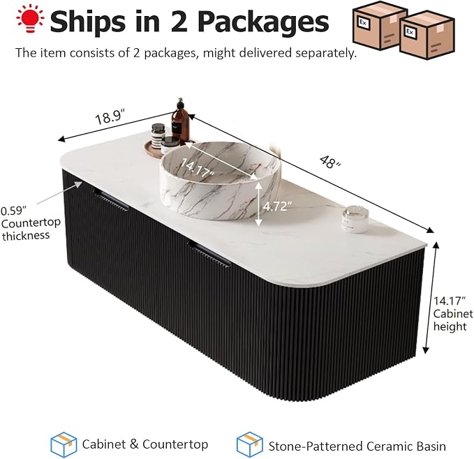 48" Floating Bathroom Vanity - Image 2